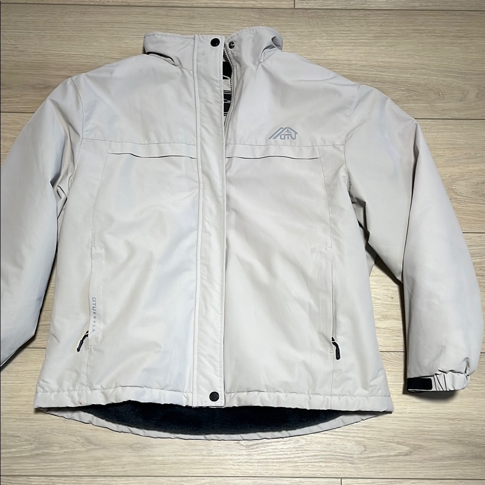 Men’s OTU Tan Winter Snow Coat Fleece Lined Zippered Size XXL